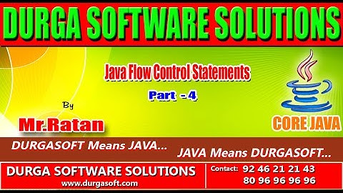 Core java || Java flow control statements part- 4