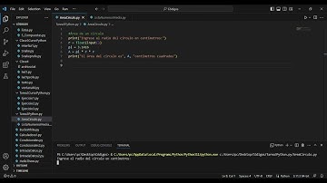 Área de un círculo (Visual Studio)