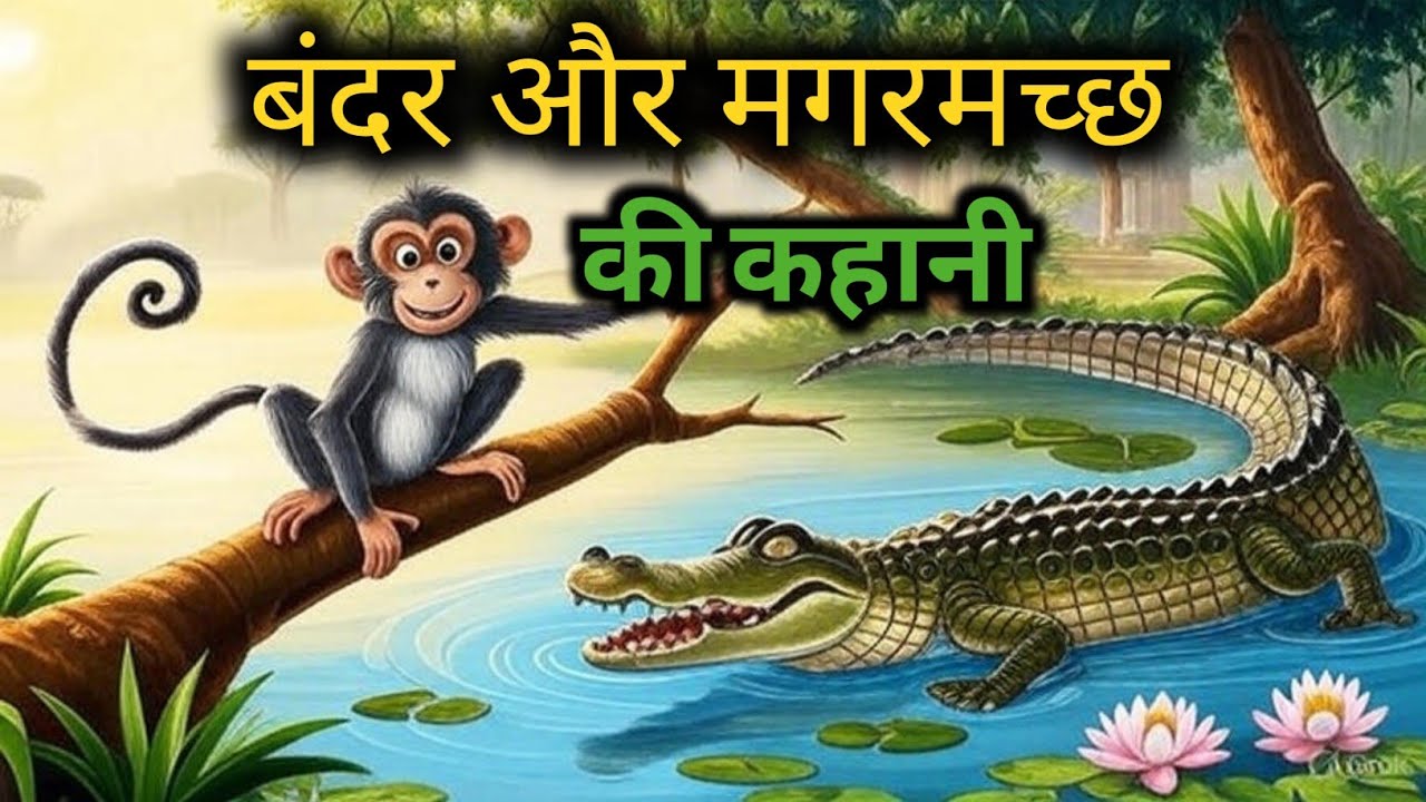 Bandar aur magarmach ki Kahani |  moral story hindi |  panchtantra kahani | monkey and crocodile