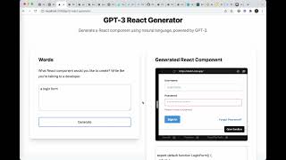 GPT-3 React Component Generator With Tailwind Styling