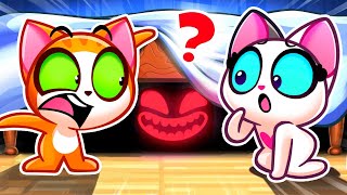 Who Is Under The Bed? 😱 Scary Shadow Story 🌟Funny Cartoon by Purr-Purr Stories