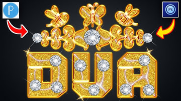 Golden Glass Font Editing With Diamond Glass Font On Android Use PixelLab Ps Touch | Zarraq Creation