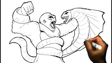 How to Draw KING KONG vs WARBAT