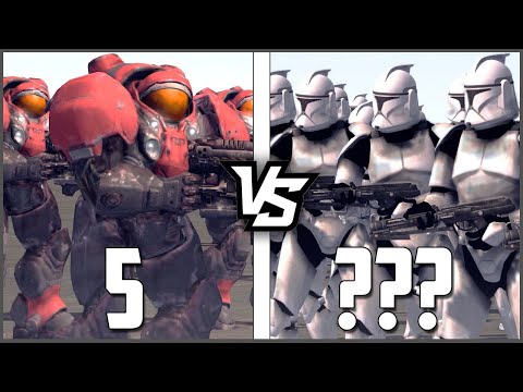 Сколько Клонов из Star Wars нужно, чтобы уничтожить 5 Морпехов? ► StarCraft vs Star Wars