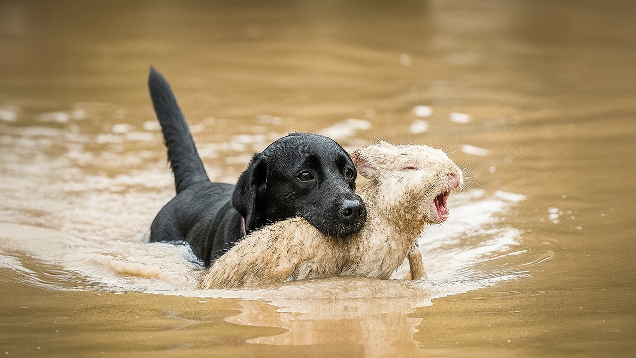 Dog Risks His Life Saving a Drowning Rabbit, What Happens Next Is  Unbelievable