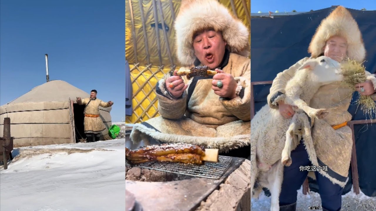 Традиционная монгольская жизнь на природе! Очень длинная подборка 6 #еда #кулинария #Монголия