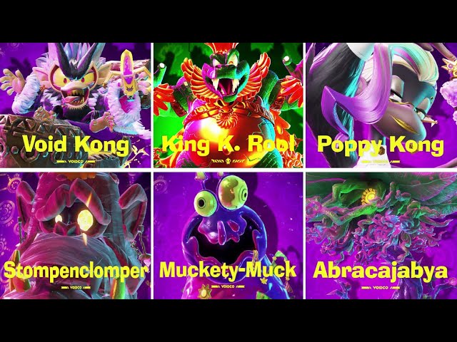 Donkey Kong Bananza - All Boss Splash Screens