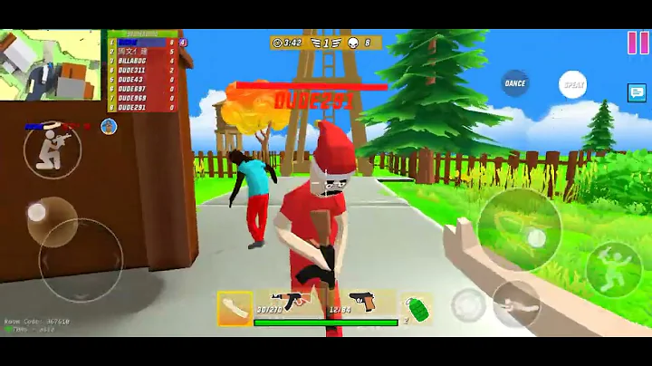 Dude Theft Wars Multiplayer. Free for all. 31 kills with Ak-47 and hand slap. @Thunder Gaming BD