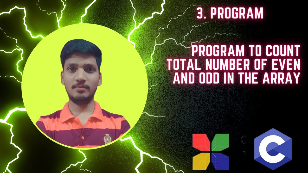 program to count total number of odd and even in the array - YouTube