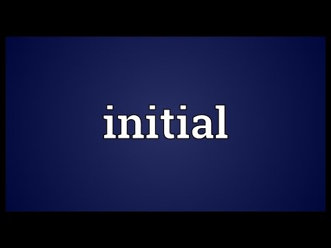 Initial Meaning