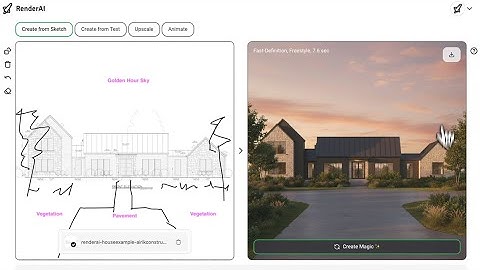 Drawing to Render in 14 sec 🚀 Explore Render AI Architecture Tool