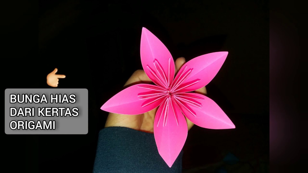 Mudah Bunga  sakura  dari kertas origami simple dan  cantik 