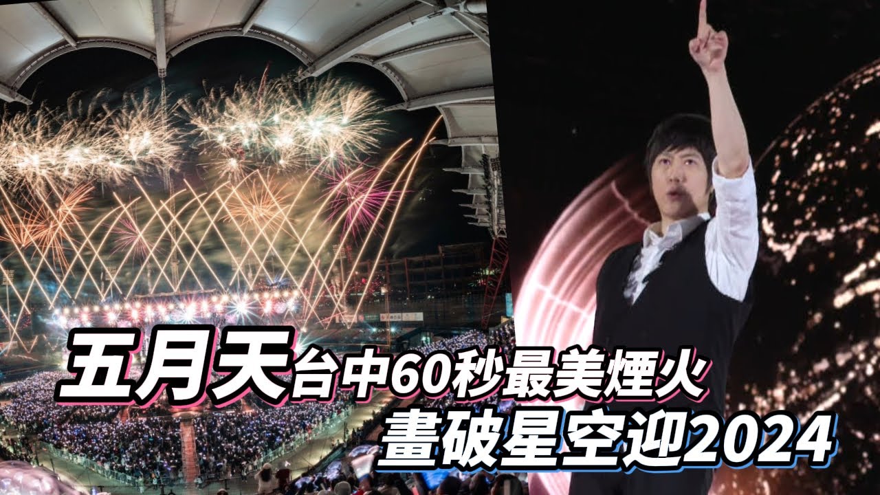 台中跨年｜五月天施放60秒最美璀璨煙火　畫破星空迎2024｜壹蘋新聞網
