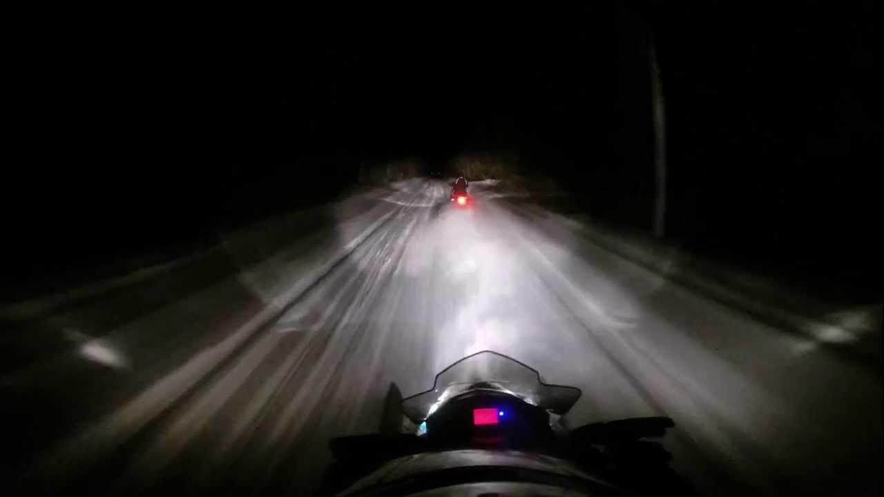Snowmobile Night Ride Grand Traverse Trail System YouTube