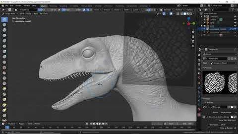 Creating Insanely Detailed Raptor Normal Part 1 - Blender 2.83.5