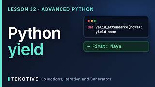 Python Generator Functions and yield Explained | Advanced Python Lesson 32