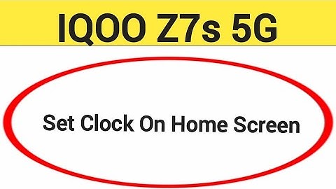 How to set clock on home screen, iqoo Z7s 5G me time set kaise karen