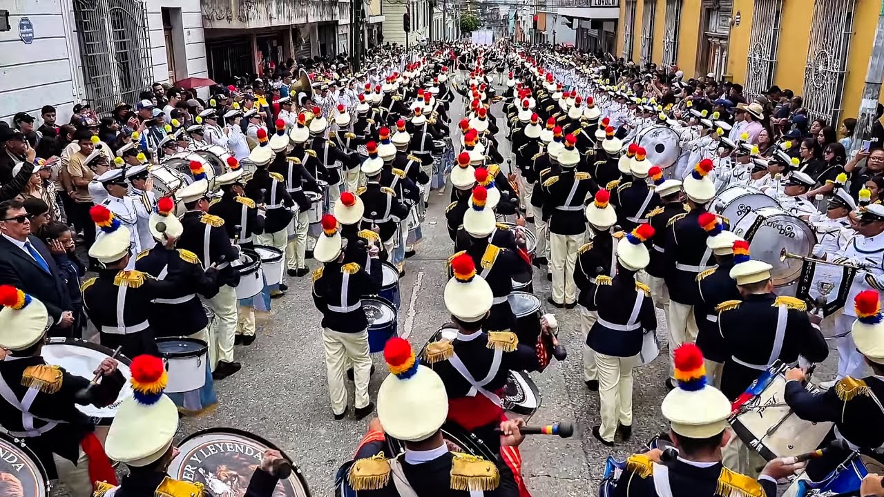 LAS 2 BANDAS HISTÓRICAS MÁS GRANDES DE GUATEMALA - Desfile San Sebastián 2025