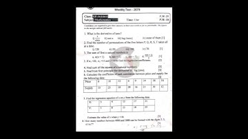class 12 Mathematics model question #neb #hseb #maths #class12 #qustion_bank #status