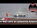 A wet day at lanzarote airport  lanzarotewebcam