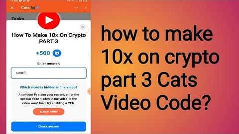 How To Make 10x On Crypto Part 3 Answer Cat YouTube Video|How To Make 10x On Crypto Part 3 +500 Cats