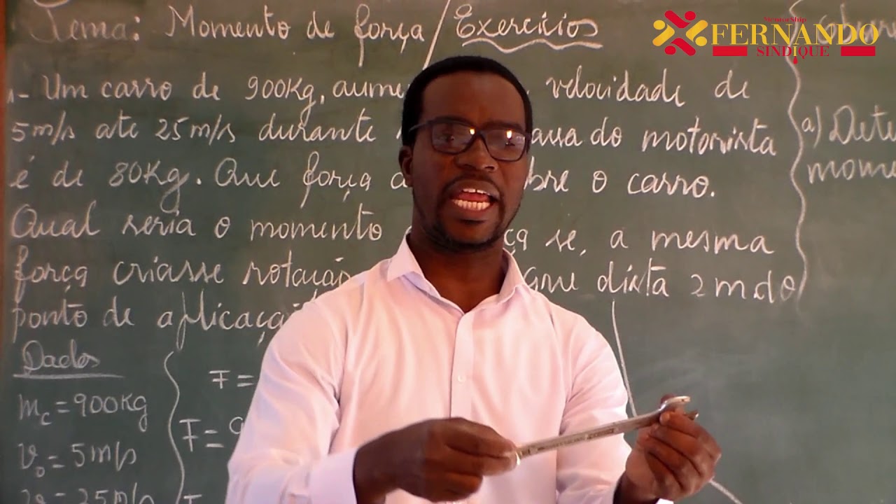 Aula.3. Estática. Exercício sobre momento da força.