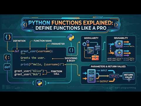 Python Functions Explained for Beginners | Define Functions Like a Pro
