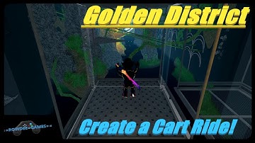 Create a Cart Ride! Golden District Part 2, How to Claim the Rock Cart! Roblox