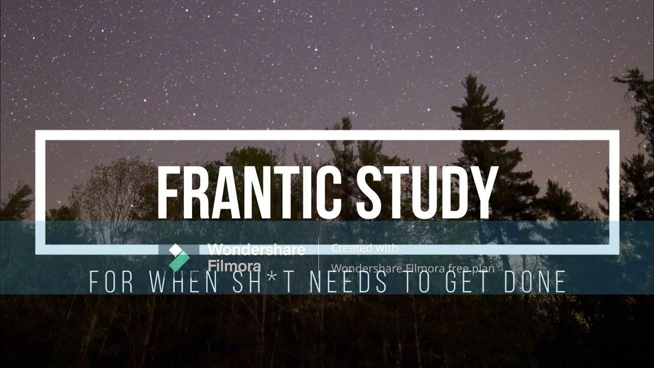 Fast Tempo Late Night Panic Study to keep you awake and help you pray to every god you know