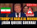 🚨¡URGENTE! COMUNICADO DE TRUMP EN VIVO TRAS EL RECHAZO DE IRÁN AL ACUERDO DE PAZ