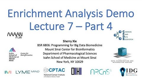 BSR 6806: Lecture 7 - Part 4 - Enrichment Analysis Demo - Sherry Xie - ISMMS- Spring 2023