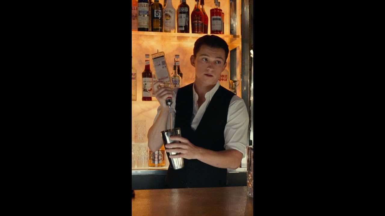 Tom Holland as a bartender 🍾🍸 YouTube