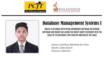 Java Institute For Advanced Technology | DBMS Question Sets Discussion | Question Set 05