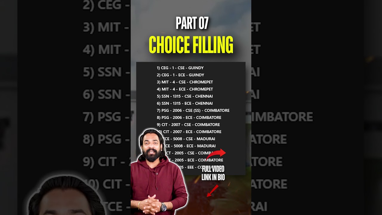 TNEA 2025 Choice Filling Guide | Rank, College Selection, and Expert Tips to Secure Your Seat