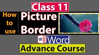 How to use Picture Border Option in Ms Word in Urdu - Class N0 11