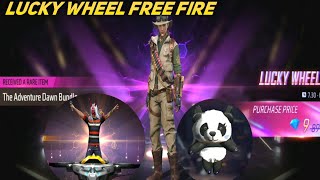 Lucky Wheel Free Fire - I Got Top Dj Emote, The Adventure Dawn Bundle, Dancing Panda Backpack