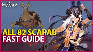 82 Scarab Locations FAST ROUTE Cyno Ascension Material Genshin Impact 3.5