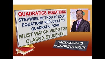 Trick 471 - Learn Equations Reducible to Quadratic Form