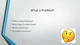 LIS 586 Introduction to PubMed and Filters