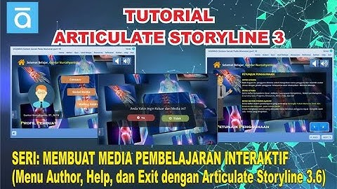 #11 Media interaktif (Menu Author, Help, Dan Exit dengan Articulate Storyline 3.6)