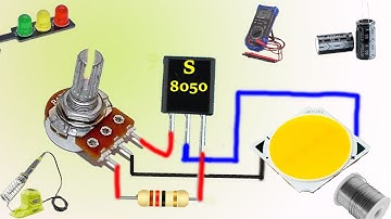 S 8050 |HOW TO MAKE LED DIMMER USING S 8050 TRANSISTOR|VOLTAGE REGULATOR USING TRANSISTOR