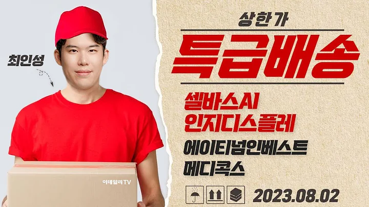셀바스, 인지디스플레, 에이티넘인베스트, 메디콕스, 솔트룩스, 메디콕스, 코난테크놀로지, KH바텍_상한가 특급배송 (20230802)
