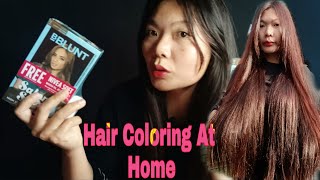 Dark brown Hair Colour to BBLUNT Honey Light brown Review || Flo Baite