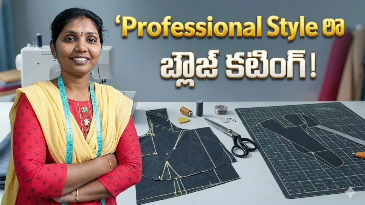 📍Professional way లో.. బ్లౌజ్ ఎలా కట్ చెయ్యాలి? 🤔🤔 || Professional Blouse Cutting✂️ || In Telugu