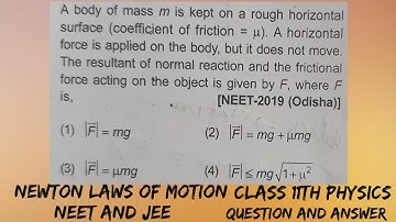 A body of mass m is kept on a rough horizontal surface (coefficient of friction = u ) . A horizontal