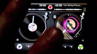 DJ Ravine DJaying with djay on iPhone