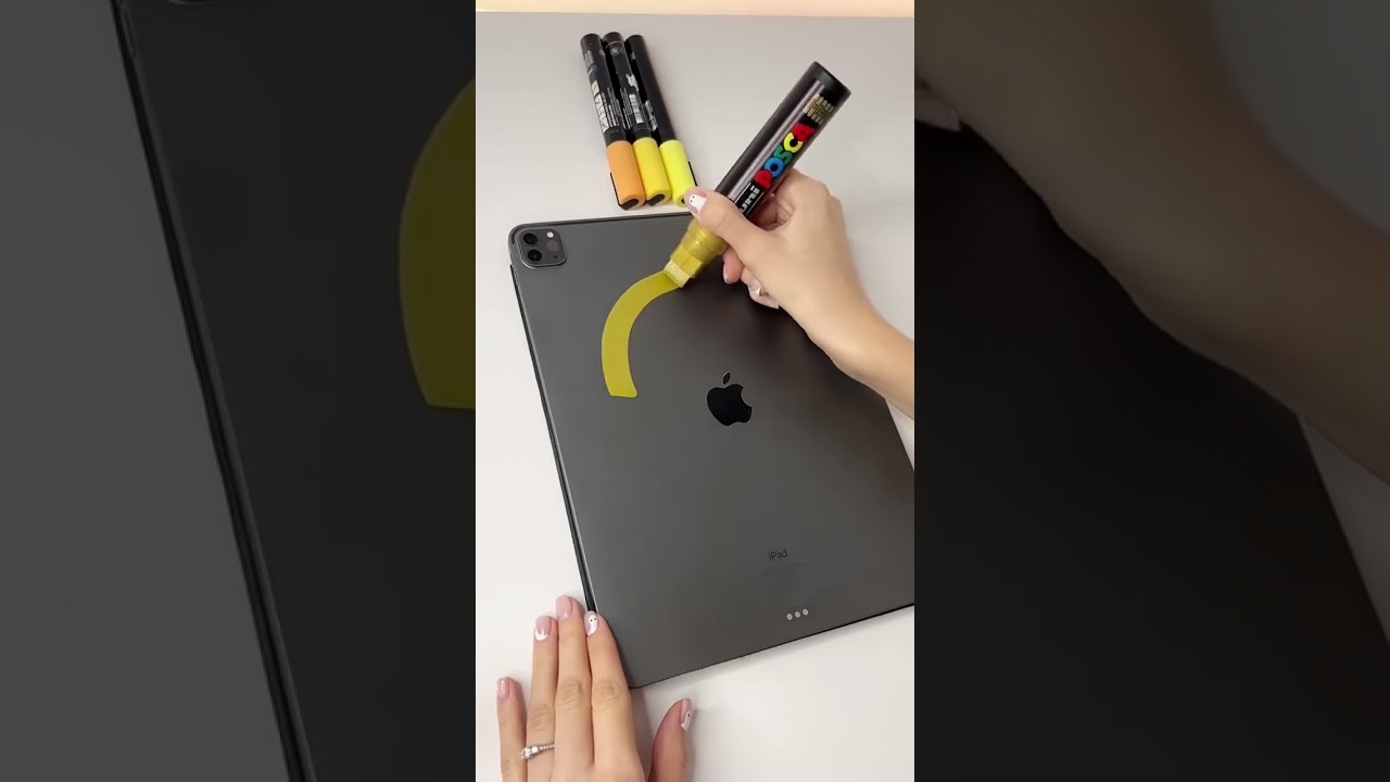 I Customized Boyfriend S IPad Using Only HUGE GOLD Marker Looks Terible 