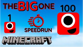 Numberblocks | 'The BIG One' Numberblocks 1 to 100 Speedrun in Minecraft