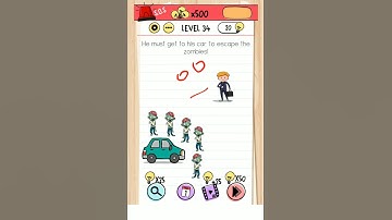 brain test level 34..zombies 😱