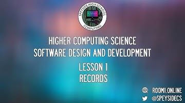 1. Higher Computing Science - Records